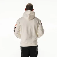 Sweat à capuche unisexe en polaire manches graphiques empilées, couleur crème, des Chicago Bears de The Wild Collective