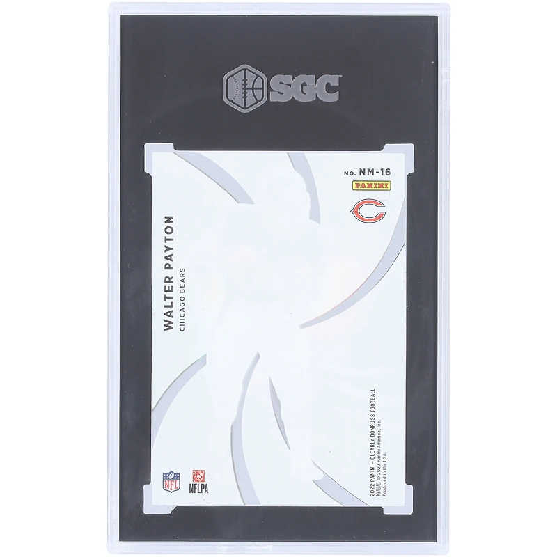 Walter Payton Chicago Bears 2022 Panini Clearly Donruss Night Moves Case Hit #NM-16 SGC Authenticated 10 Card