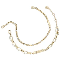 WEAR by Erin Andrews x Baublebar Gold Chicago Bears Linear Bracelet Set