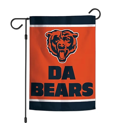 Drapeau de jardin WinCraft Chicago Bears à double face 12'' x 18''