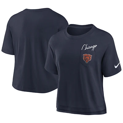 Women's Nike  Navy Chicago Bears Performance Pocket T-Shirt