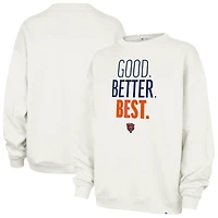 Sweat-shirt oversize pour femme, couleur crème, avec l'inscription « 47 Chicago Bears Good. Better. Best. »