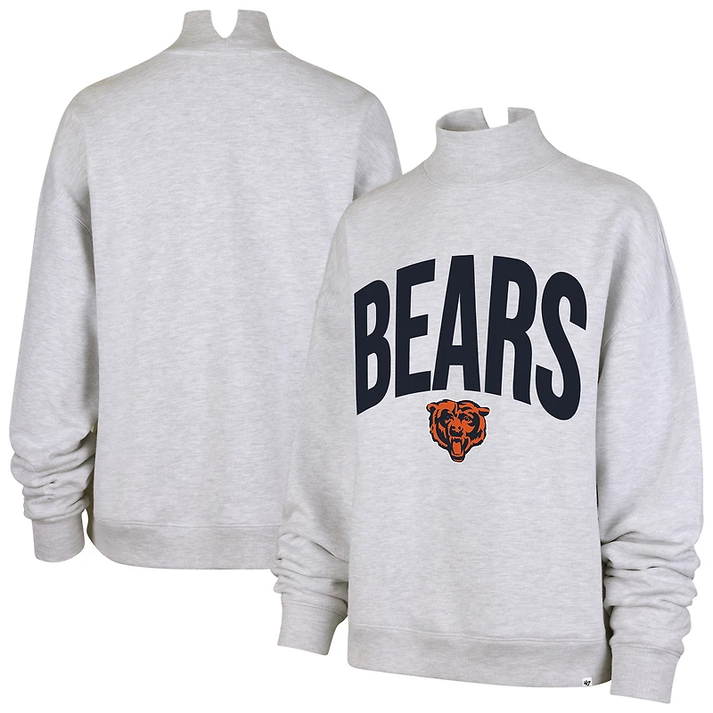 Women's '47  Gray Chicago Bears Subtle Muse Mock Neck Sweatshirt