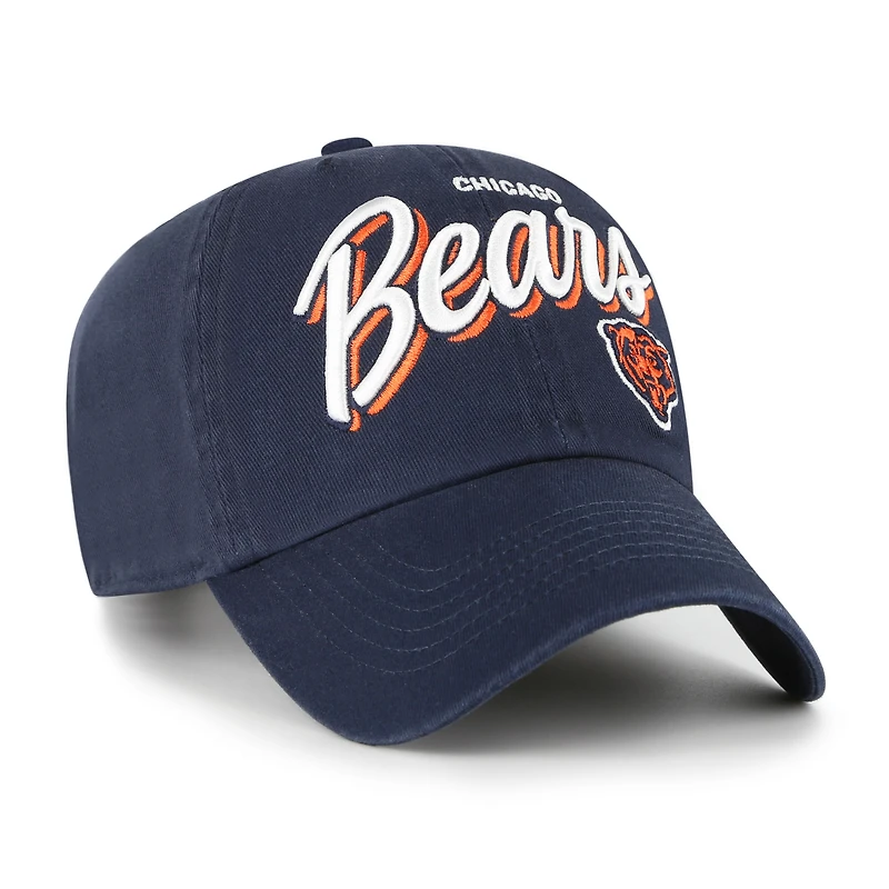 Women's '47  Navy Chicago Bears Ariana Clean Up Adjustable Hat