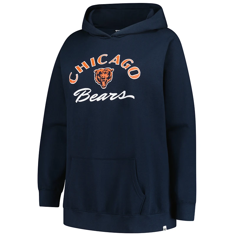 Sweat à capuche Whirlwind Naomi bleu marine 47 pour femme, grande taille, des Chicago Bears