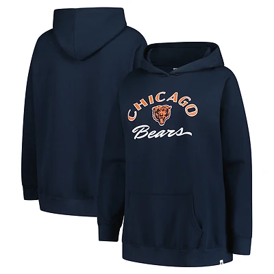 Women's '47 Navy Chicago Bears Plus Whirlwind Naomi Hoodie