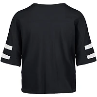 T-shirt court à col en V bleu marine « 47 » pour femme des Chicago Bears