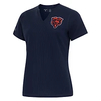 Haut côtelé Traveler bleu marine Antigua pour femme des Chicago Bears