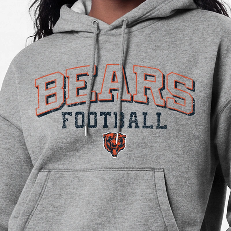 Women's Champion Gray Chicago Bears Triumph Tri-Blend Hoodie