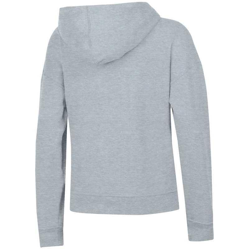 Sweat à capuche Powerblend gris chiné pour femme Championne des Chicago Bears