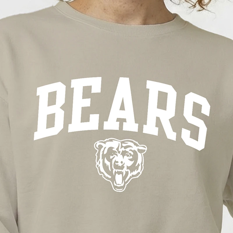 Women's Champion Light Brown Chicago Bears Powerblend Cocoa Butter Fleece Sweatshirt