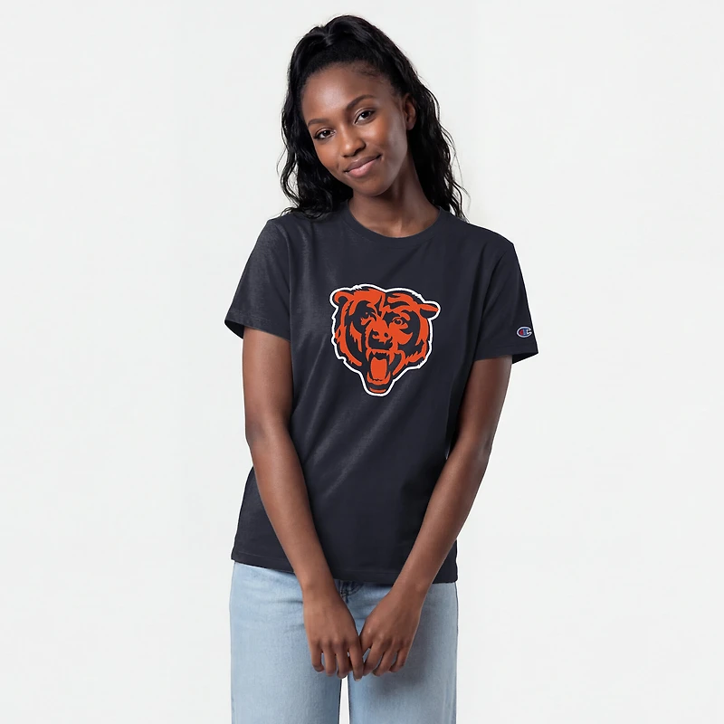 T-shirt Champion pour femmes avec logo des Chicago Bears, bleu marine