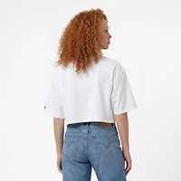 Women's Champion  White Chicago Bears Boyfriend Cropped T-Shirt