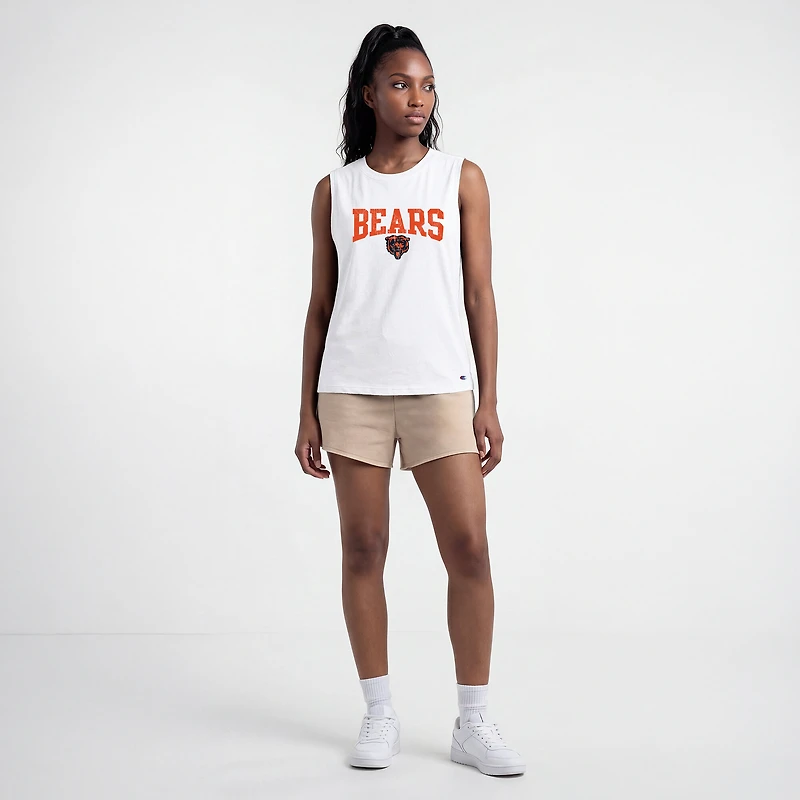 Women's Champion White Chicago Bears Muscle Tank Top