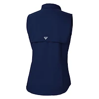 Women's Columbia  Navy Chicago Bears PFG Tamiami Omni-Shade Sleeveless Button-Up Shirt