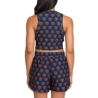 Ensemble de nuit Concepts Sport Chicago Bears Gauge pour femmes, débardeur court et short à imprimé intégral