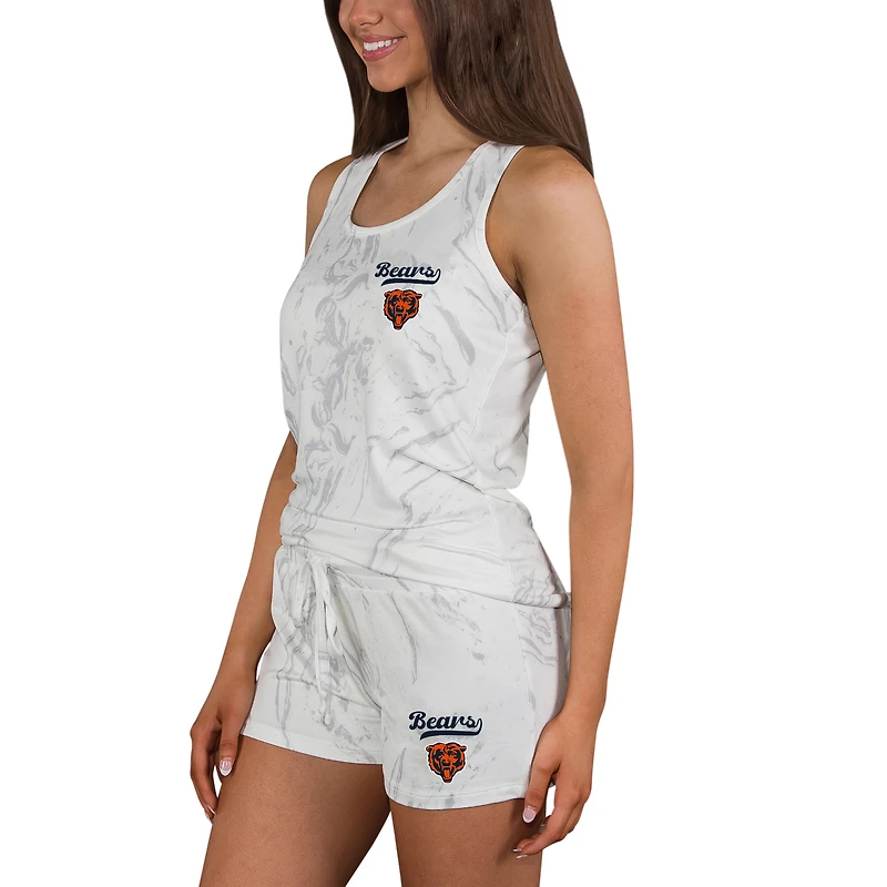 Ensemble de nuit pour femmes Concepts Sport Chicago Bears Quartz Hacci Knit Débardeur et short