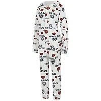 Women's Concepts Sport  Cream Chicago Bears Docket Hoodie Full-Zip Union Suit
