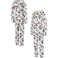 Women's Concepts Sport  Cream Chicago Bears Docket Hoodie Full-Zip Union Suit