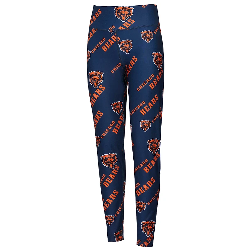 Women's Concepts Sport Navy Chicago Bears Breakthrough Allover Print Knit Sleep Leggings