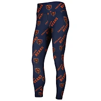 Leggings de détente à imprimé intégral Breakthrough Chicago Bears bleu marine Concepts Sport pour femmes