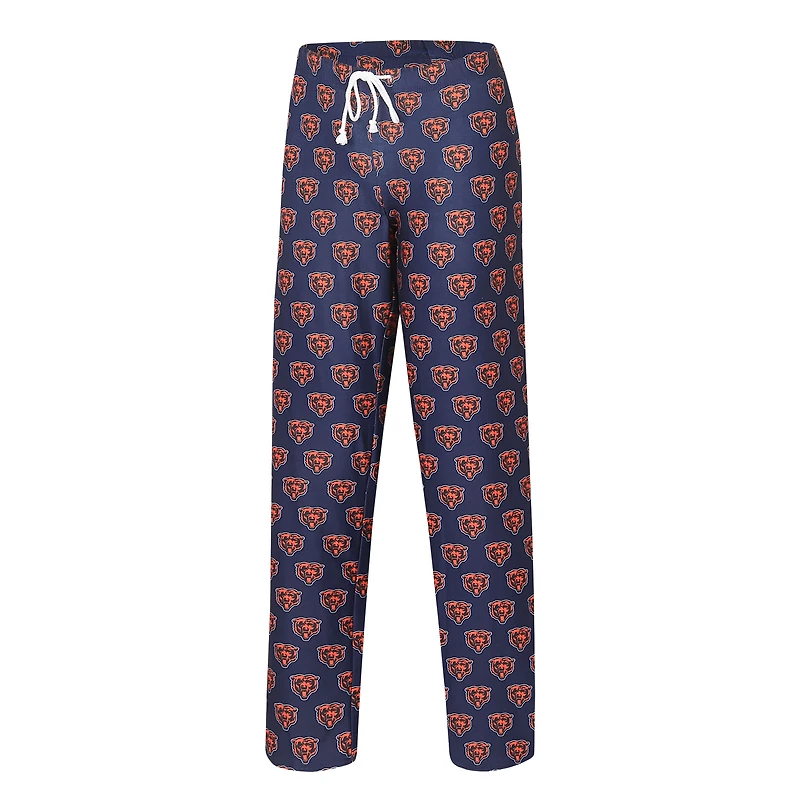 Women's Concepts Sport Navy Chicago Bears Gauge Allover Print Sleep Pants
