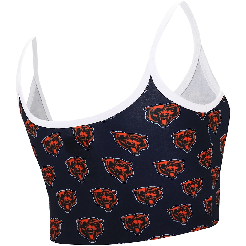 Bralette Lounge Gauge Chicago Bears de Concepts Sport pour femme, bleu marine