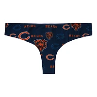 Women's Concepts Sport Navy Chicago Bears Mosaic All Over Print Thong