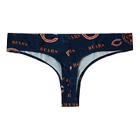 Women's Concepts Sport Navy Chicago Bears Mosaic All Over Print Thong