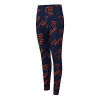 Leggings Concepts Sport bleu marine à imprimé mosaïque des Chicago Bears pour femme