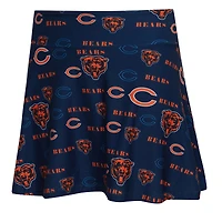 Women's Concepts Sport Navy Chicago Bears Mosaic Allover Print Skort
