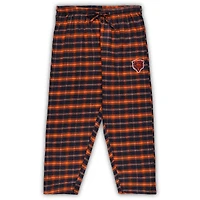 Women's Concepts Sport Navy Chicago Bears Plus Badge T-Shirt & Flannel Pants Sleep Set
