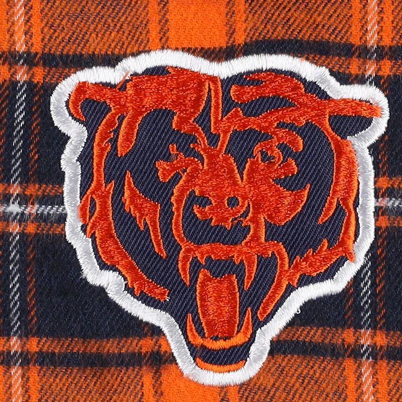 Ensemble de nuit pour femme Concepts Sport Navy Chicago Bears, haut à écusson et pantalon en flanelle, grande taille