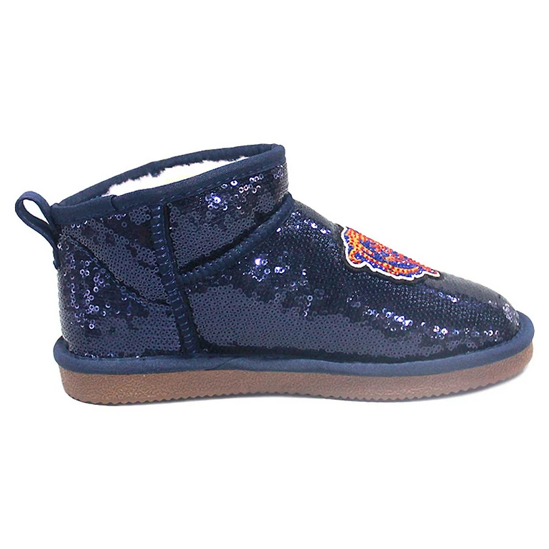 Bottines à paillettes Cuce Chicago Bears bleu marine pour femmes
