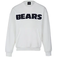 Sweat-shirt à bijoux en chenille blanc Chicago Bears pour femme