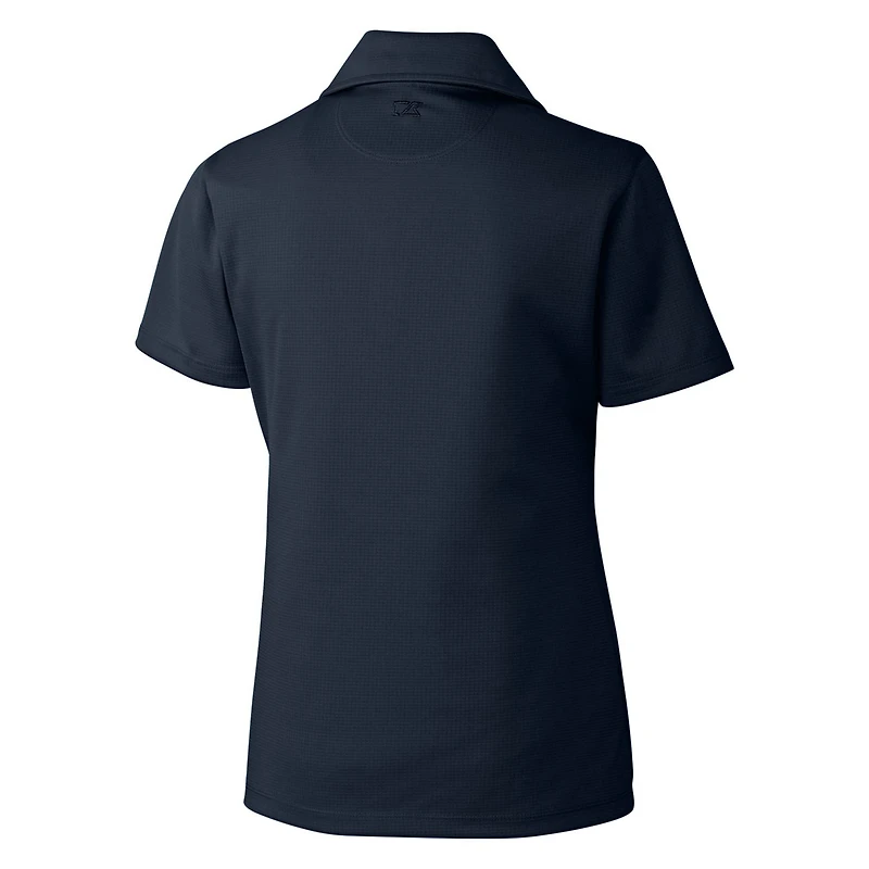 Women's Cutter & Buck Navy Chicago Bears Throwback Logo Genre DryTec Textured Polo