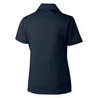 Women's Cutter & Buck Navy Chicago Bears Throwback Logo Genre DryTec Textured Polo