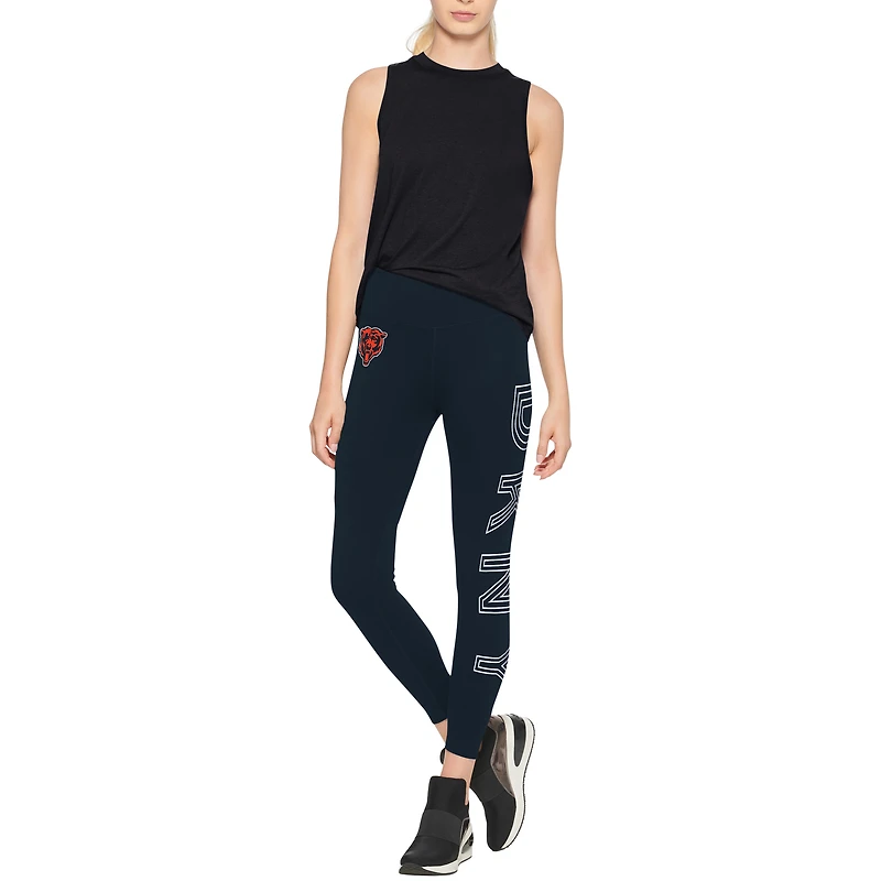 Women's DKNY Sport Navy Chicago Bears Sami High Waisted Leggings