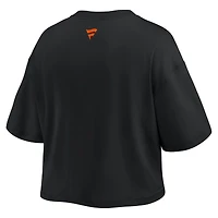 Women's Fanatics  Black Chicago Bears Americana Cropped T-Shirt