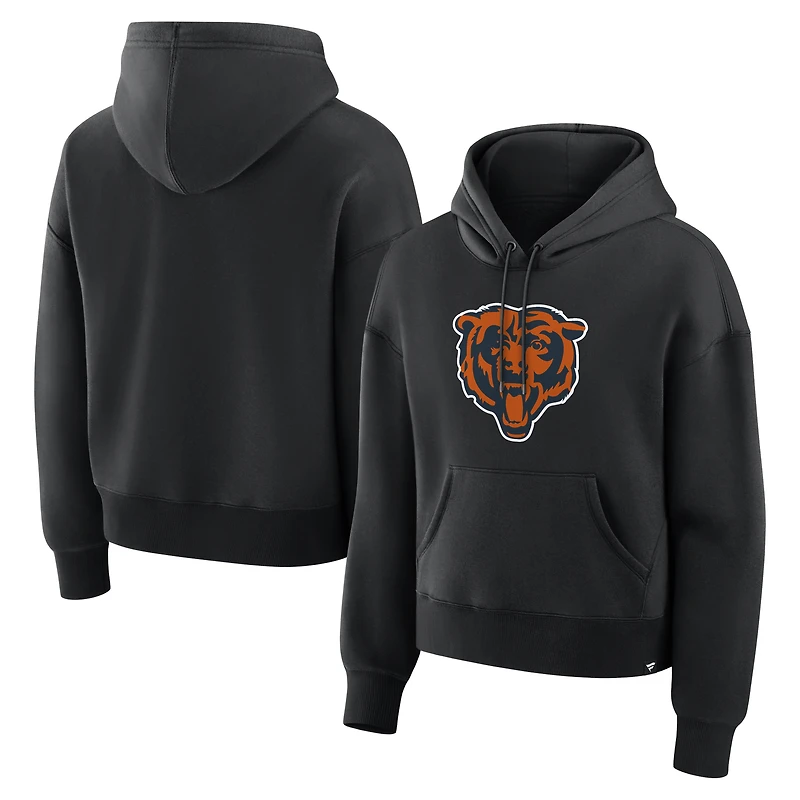 Sweat à capuche Fanatics noir pour femme, collection Essential Legacy des Chicago Bears