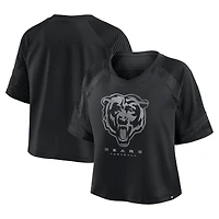 Maillot surdimensionné à col en V et raglan noir pour femme Fanatics des Chicago Bears