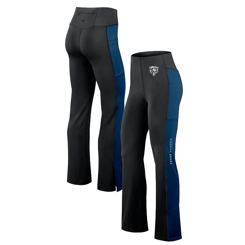 Legging évasé ajusté Fanatics Black Chicago Bears Studio pour femmes