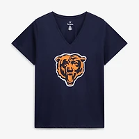 Women's Fanatics Caleb Williams Navy Chicago Bears Plus Name & Number V-Neck T-Shirt