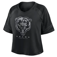 Women's Fanatics Chicago Bears Oversized Raglan V-Neck Blackout Fashion Jersey
