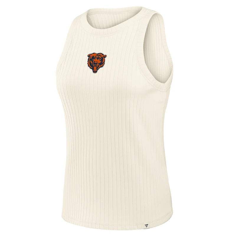 Débardeur côtelé Fanatics crème Chicago Bears Star Play pour femme