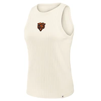 Débardeur côtelé Fanatics crème Chicago Bears Star Play pour femme