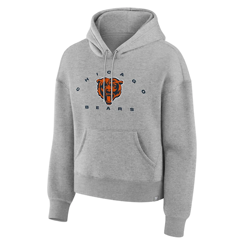Sweat à capuche gris chiné pour femmes Fanatics, receveur éligible des Bears de Chicago