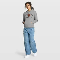 Women's Fanatics Heather Gray Chicago Bears Eligible Receiver Legacy Pullover Hoodie