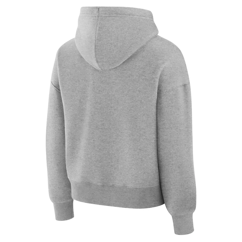 Women's Fanatics Heather Gray Chicago Bears Eligible Receiver Legacy Pullover Hoodie