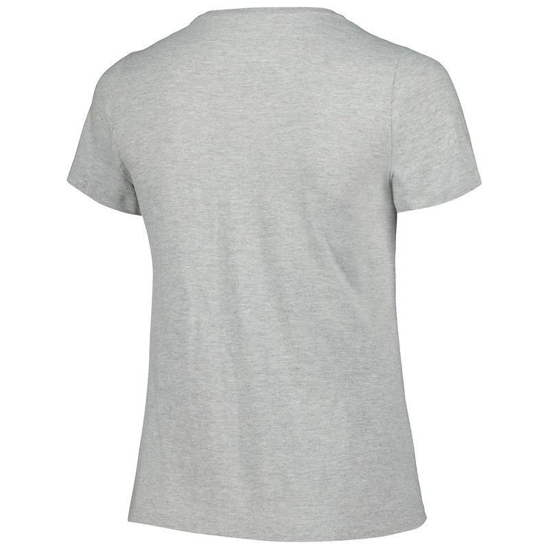 Women's Fanatics Heather Gray Chicago Bears Plus Arch Over Logo T-Shirt